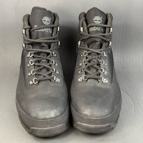 timberland Euro Hiker Mid Boot 'Triple Black' mens size 13 - Picture 2 of 8
